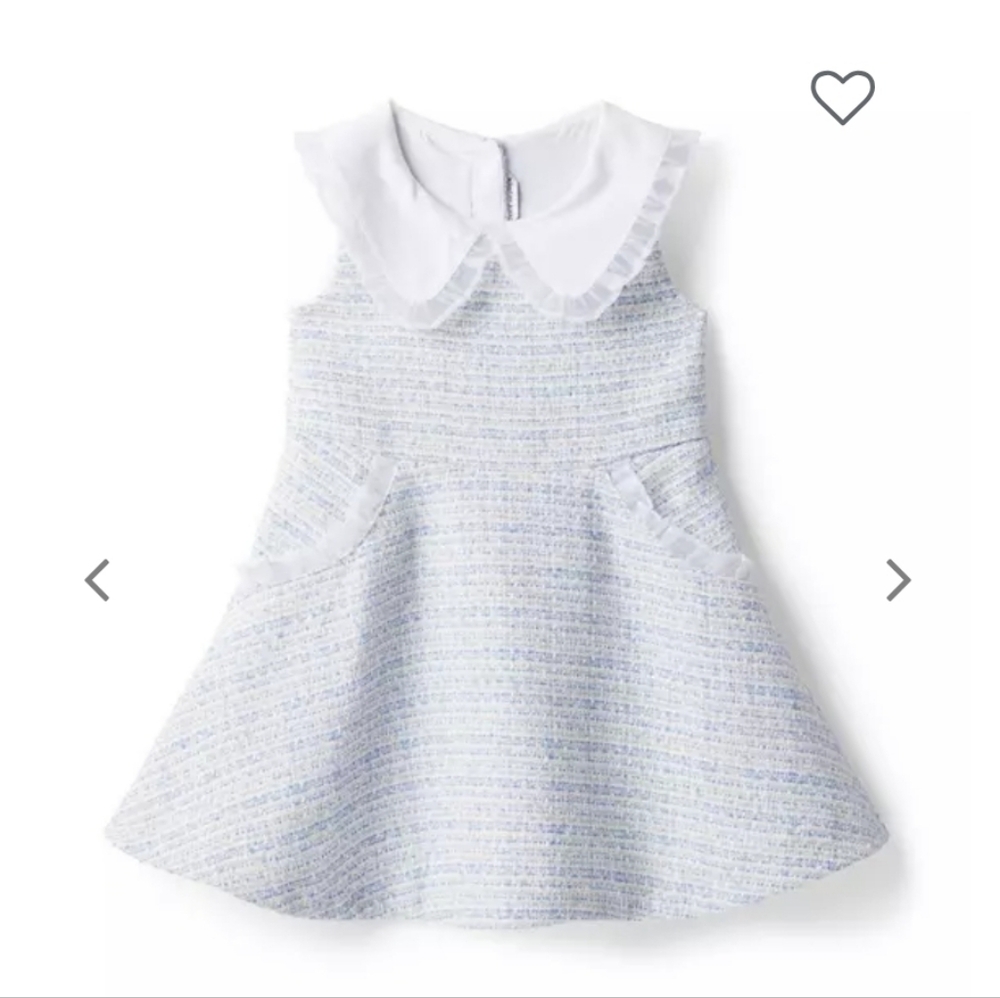 Janie and Jack Tweed Ruffle Dress Jacket Set Outfit Special Occasion 12-18 Month - Picture 2 of 16